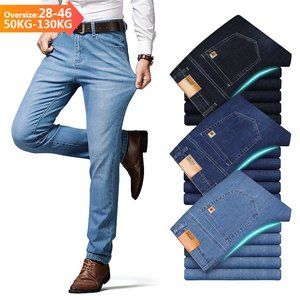 Men's Jeans Cotton Brand Business  Style Pants